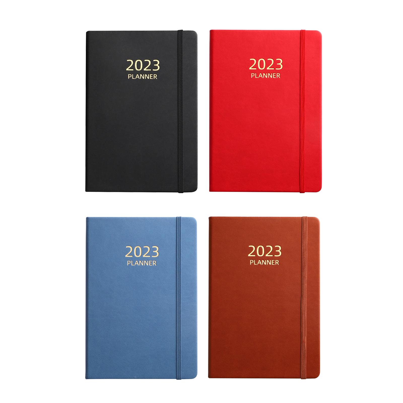 Leather Work Diary Covers - A5 ダイアリーノートブック、2023 マンスリージャーナルメモ帳 180 枚 360