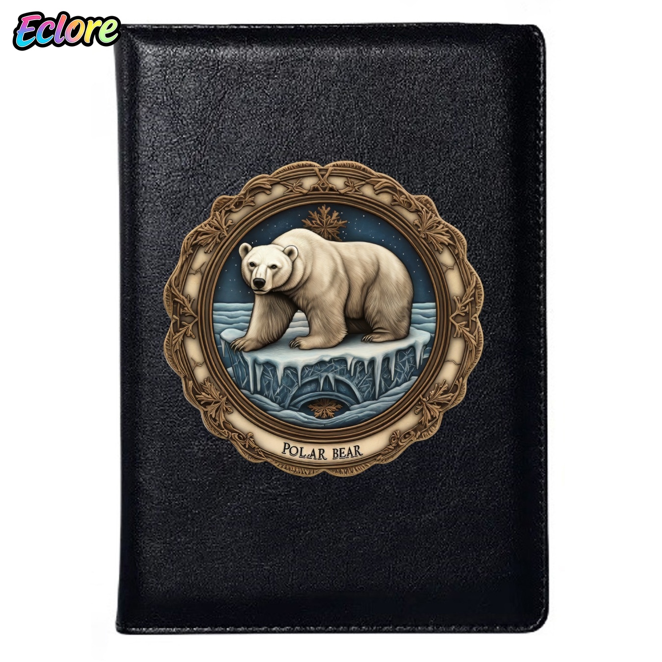 Leather Work Diary Covers - ヴィンテージエンボス加工のクマ柄A5レザーノートブック、名入れソフトカバー日記帳、ブックマーク付き、オフィスワーク、学習、会議、ギフト、日記用