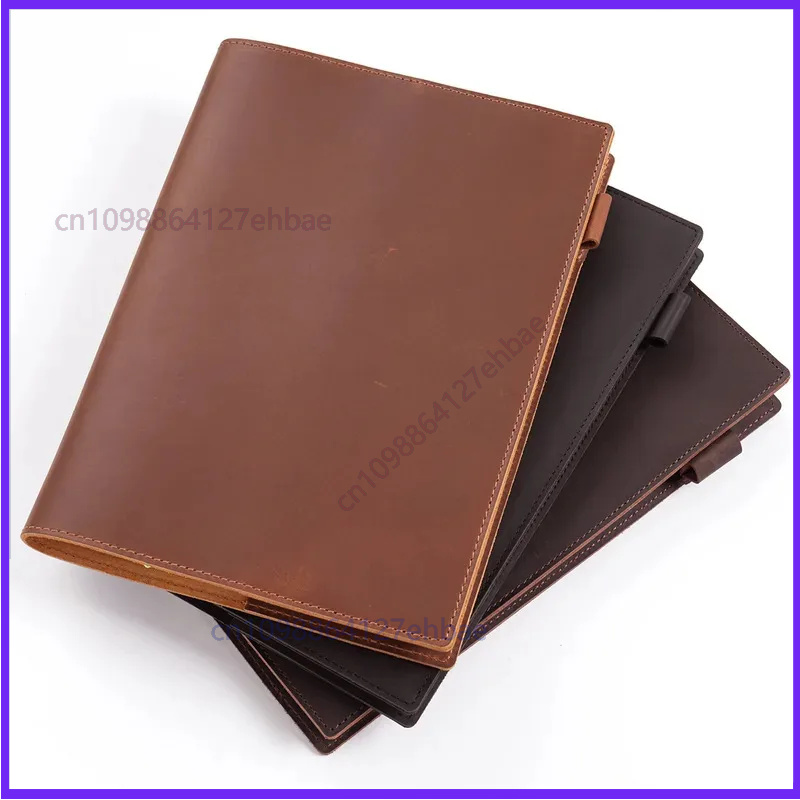 Leather Work Diary Covers - ヴィンテージレザー B5 ジャーナルノートブックカバー 大型メモ帳ダイアリー レザー手帳カバー 書き込み、旅行、仕事記録用