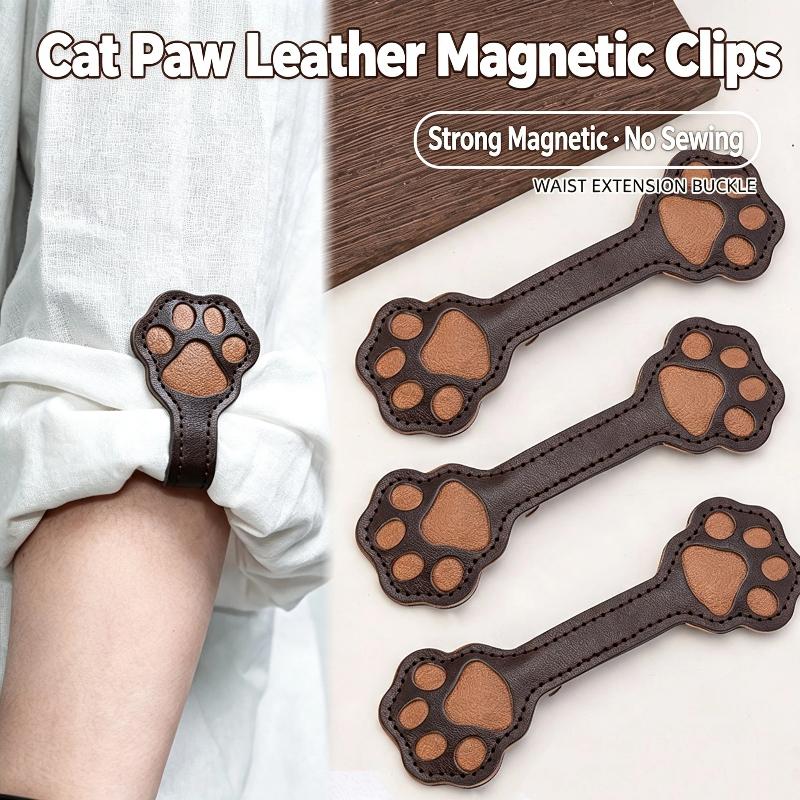 Leatherwork Designs - 2個入り プレミアムレザー製 マグネティックスリーブクリップ 強力な磁力でしっかり固定 滑り止めデザイン オフィスワークやビジネスでの日常使いに最適