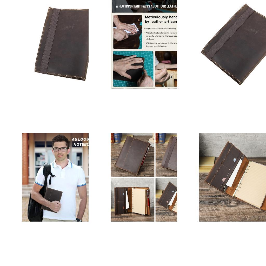 Leather Work Diary Covers - 学校、仕事、旅行のジャーナルに最適なレザージャーナル 毎日の使用 D2RC