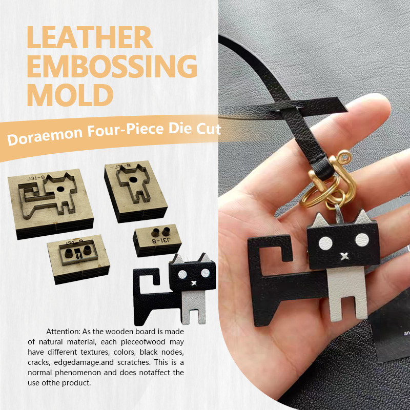 Leatherwork Machine - マシンキャット4点セット レザーダイテンプレート シンプルで耐久性があり便利な製作クラフトキット