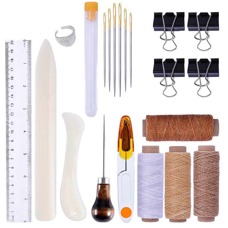 Groover Stitching Tool - 25個/セット レザークラフト縫製キット DIY手縫いグルーバー 突き刺し針 エッジクリーザー マットツール