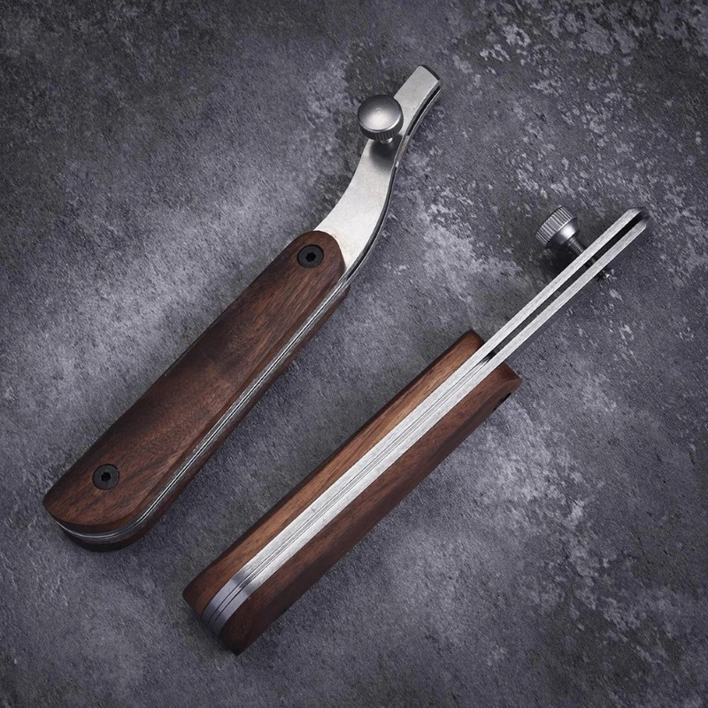 Groover Stitching Tool - 1個入り調整可能なエッジクリーザー、スクライバー、グルーバー、DIY手作りレザークラフトステッチラインプレスツール、420HCステンレススチール製ファブリックカッター