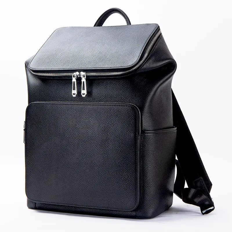 Leather Work Rucksack Mens - 本革製メンズバックパック。15インチのノートパソコンが入るビジネス旅行用リュック。耐久性に優れた牛革製で、男性向けのオフィスや学校での普段使いに最適。
