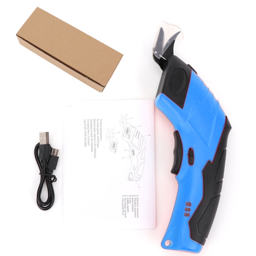 Leatherwork Machine - 3.6V 電気はさみ生地切断機革テーラーはさみ + タングステン鋼の刃 USB 充電ポータブル電動ツール
