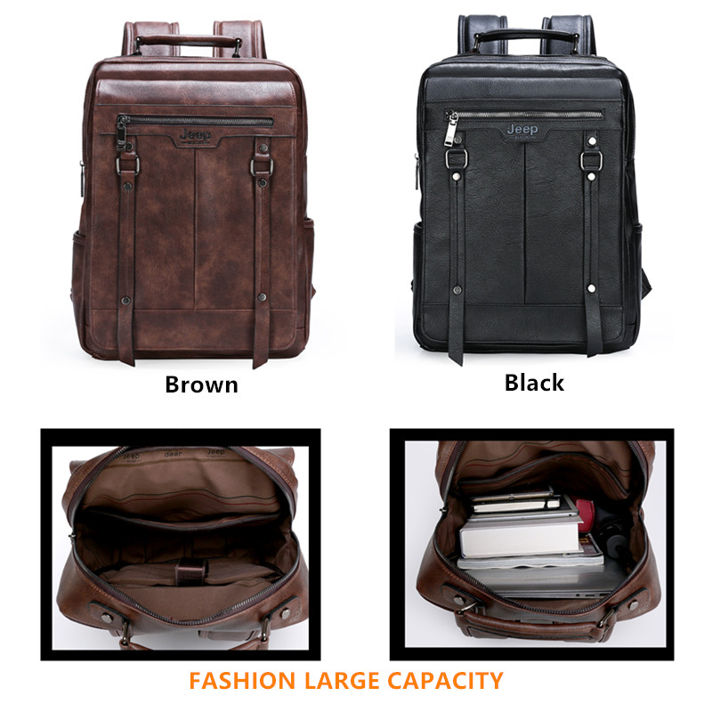 ジープ ブルオ メンズ レザーバックパック ビジネス ラップ - Leather Work Rucksack Mens のレビューと価格