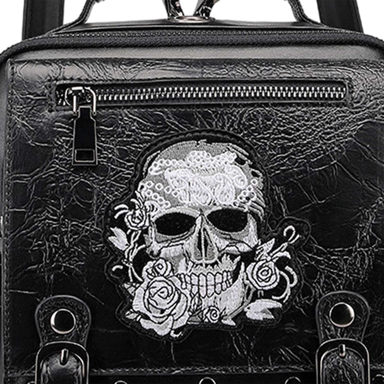 スチームパンク リュックサック コスプレ 軽量 スカル バッ - Leather Work Rucksack Mens のレビューと価格