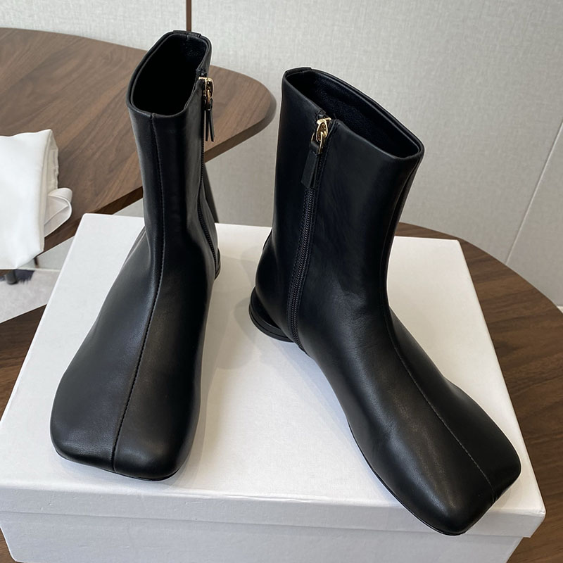 チェルシーブーツ女性スエードフラットボトムショートブーツラウ - Leatherwork Designs のレビューと価格
