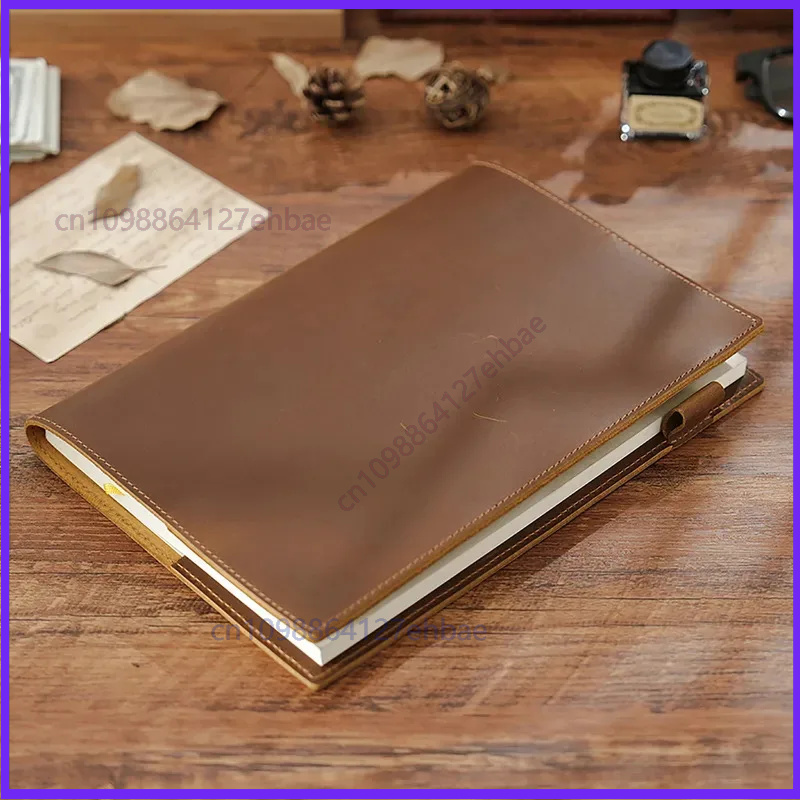 ヴィンテージレザー B5 ジャーナルノートブックカバー 大型 - Leather Work Diary Covers のレビューと価格