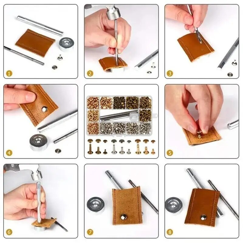 金属ダブルキャップリベットスタッドラウンドリベット DIY  - Rivet Setter Tool のレビューと価格