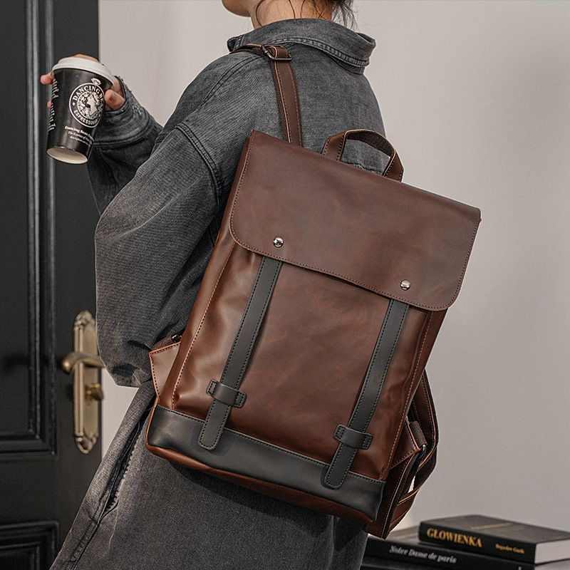 メンズ ヴィンテージ レザー バックパック 14インチ ラッ - Leather Work Rucksack Mens のレビューと価格