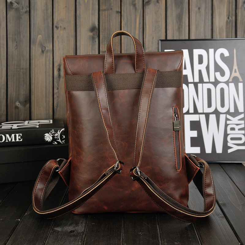 メンズ ヴィンテージ レザー バックパック 14インチ ラッ - Leather Work Rucksack Mens のレビューと価格