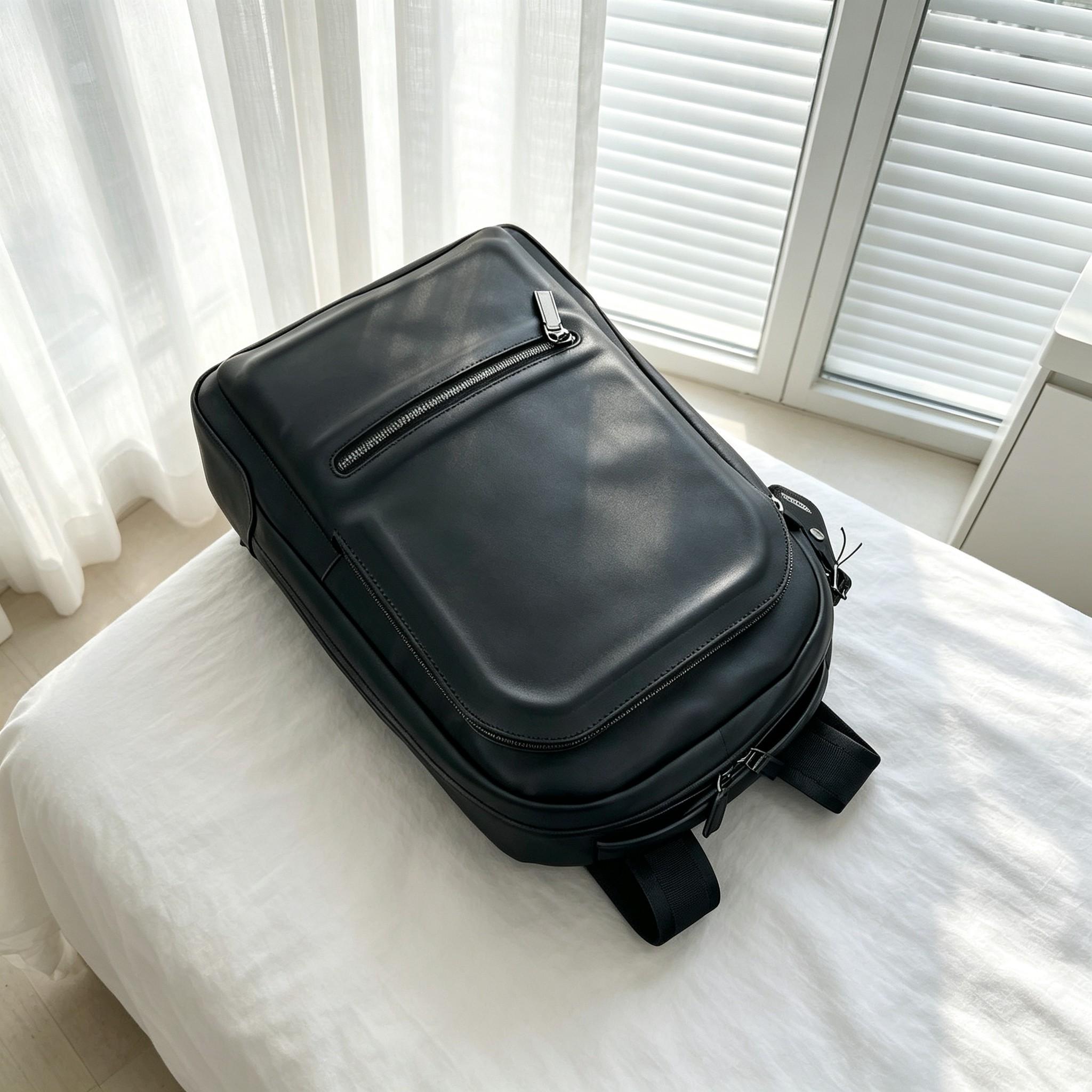 ビジネス通勤用バックパック（男性用）、大容量で普段使いにも適 - Leather Work Rucksack Mens のレビューと価格