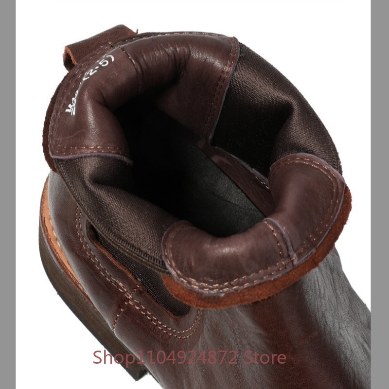 ヴィンテージ風ブローグチェルシーブーツ。メンズ用、手作り、本 - Leatherwork Designs のレビューと価格