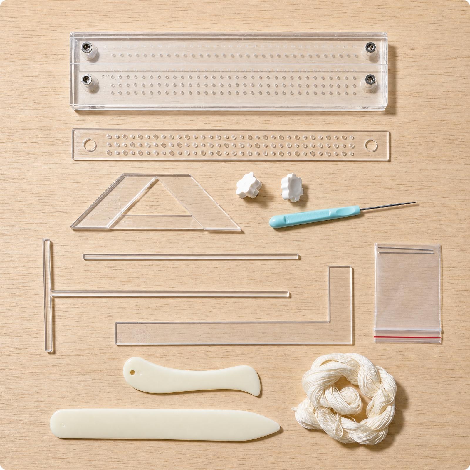 手縫い用パンチツールキット。アクリル製ガイドロッド、アワ、骨 - Bone Folder Tool のレビューと価格
