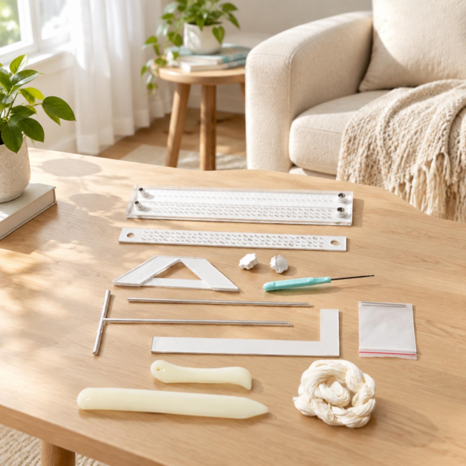 手縫い用パンチツールキット。アクリル製ガイドロッド、アワ、骨 - Bone Folder Tool のレビューと価格
