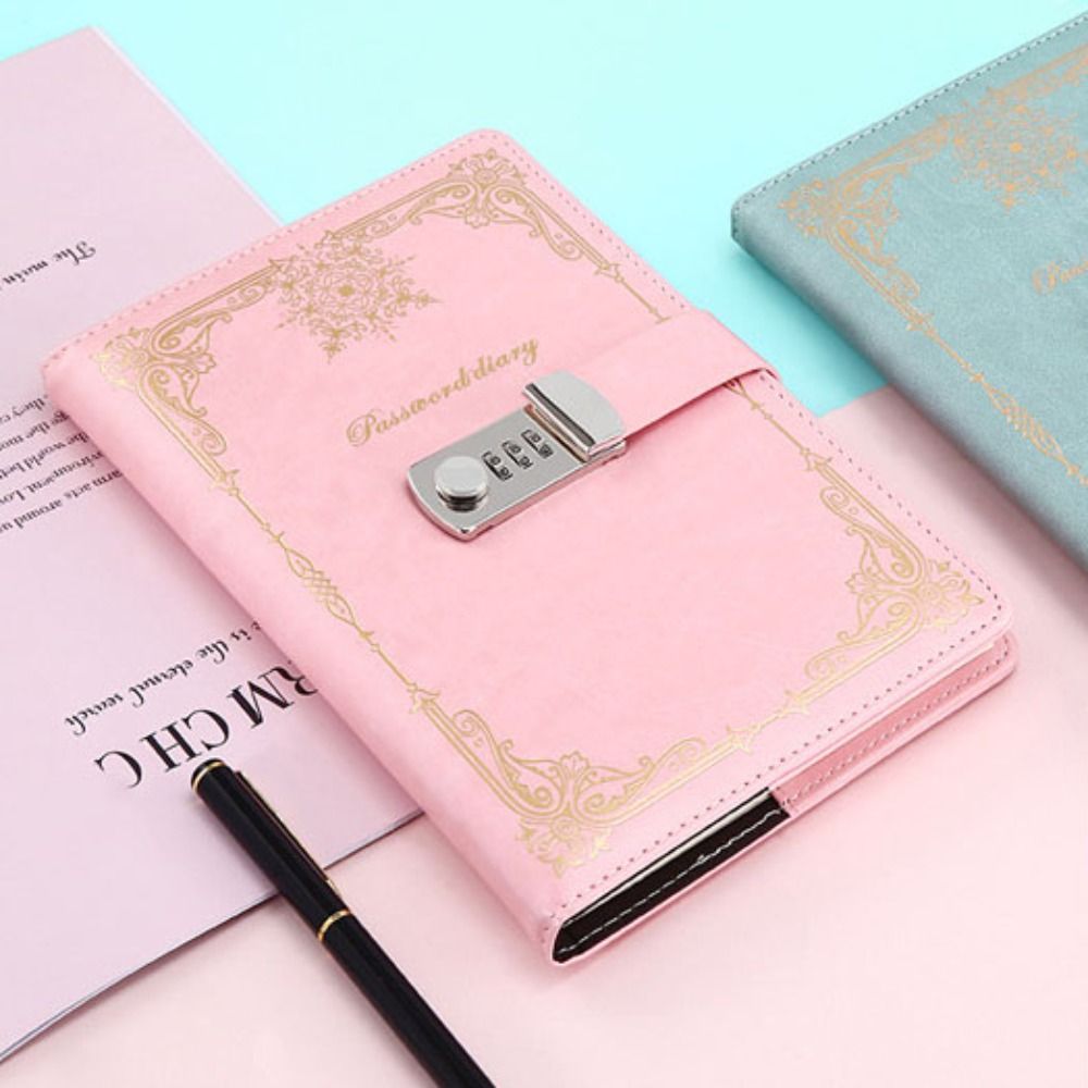 ファッション性の高いPUレザー製ノート。ロック付きハードカバ - Leather Work Diary Covers のレビューと価格