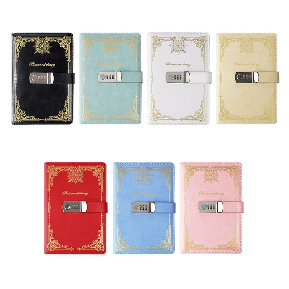 ファッション性の高いPUレザー製ノート。ロック付きハードカバ - Leather Work Diary Covers のレビューと価格