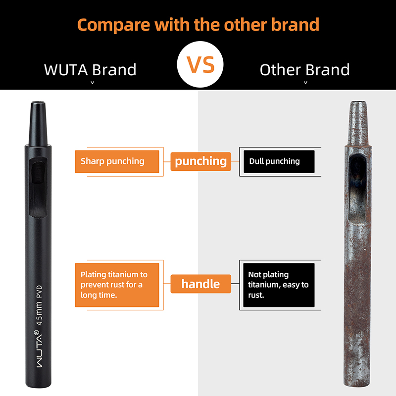 Wuta-革レザークラフト パンチ工具,皮穴あけ,チタン,丸 - Rivet Setter Tool のレビューと価格