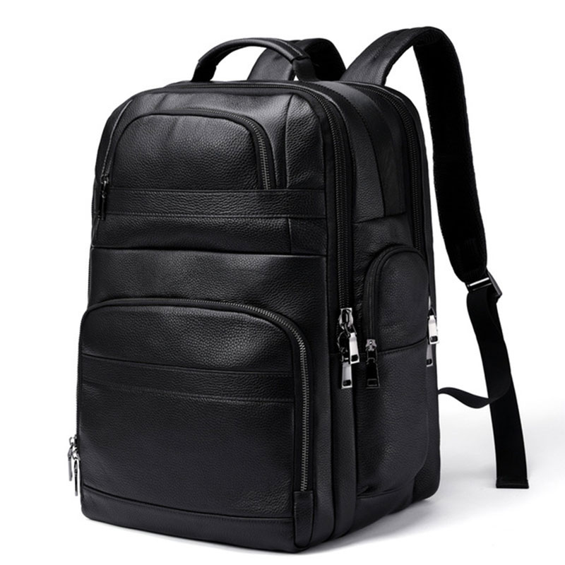 Luufan-本革のバックパック,男性用,USB付き,大容量 - Leather Work Rucksack Mens のレビューと価格