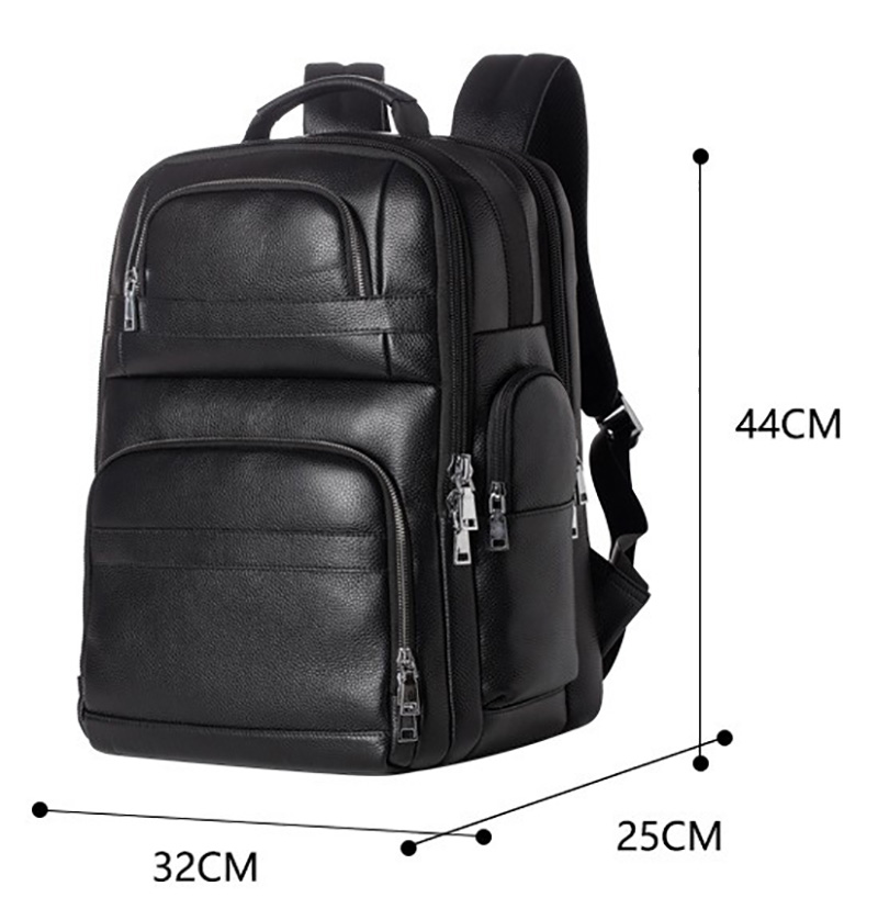Luufan-本革のバックパック,男性用,USB付き,大容量 - Leather Work Rucksack Mens のレビューと価格