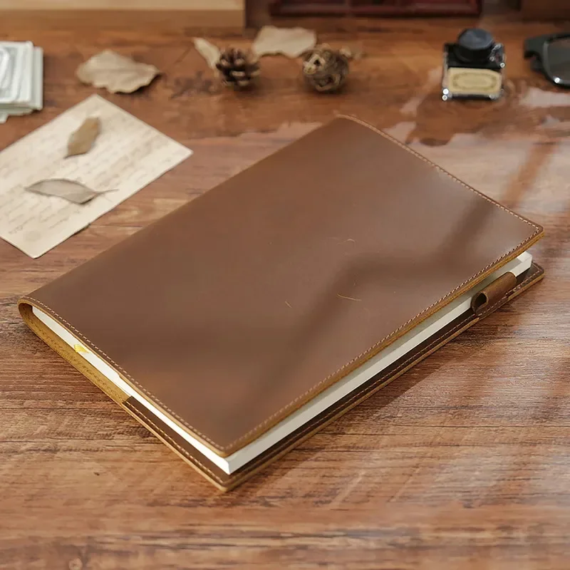 新しいヴィンテージレザーB5ジャーナルノートブックカバー、1 - Leather Work Diary Covers のレビューと価格