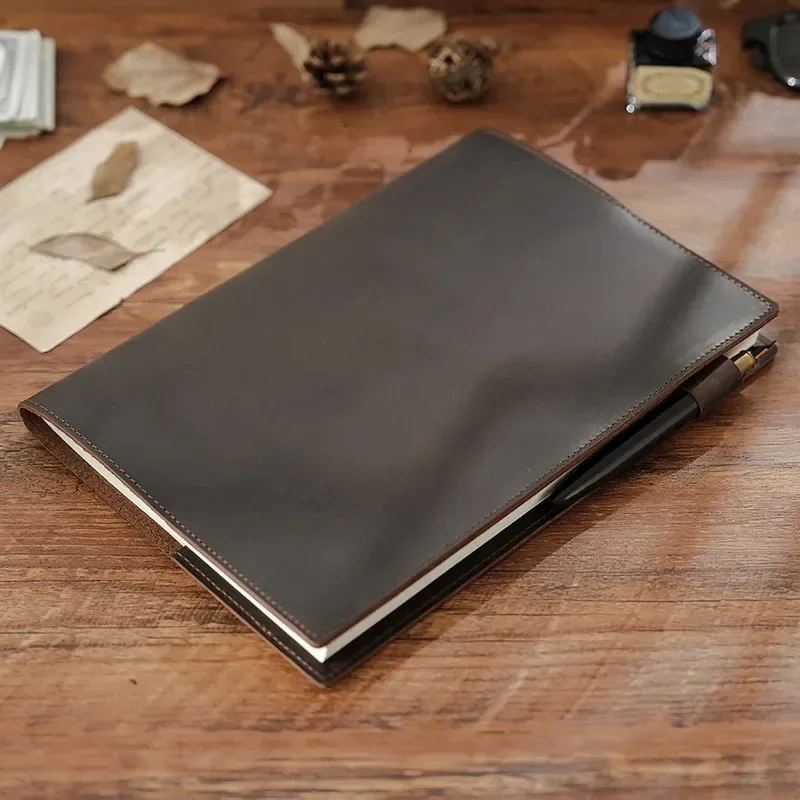 新しいヴィンテージレザーB5ジャーナルノートブックカバー、1 - Leather Work Diary Covers のレビューと価格