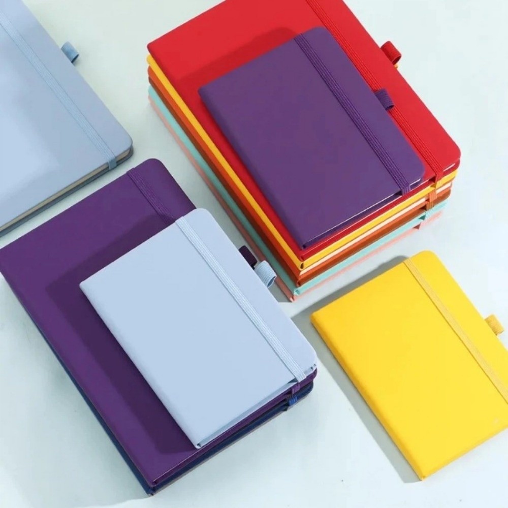 ミニポケットノート a6 ゴムバンド付き 学生用ハンドブック - Leather Work Diary Covers のレビューと価格