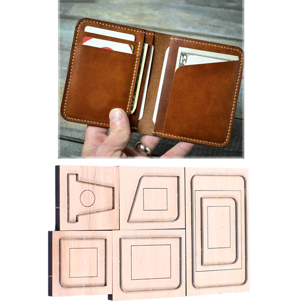 DIYレザークラフトシンプルカードホルダースモールウォレット - Leatherwork Machine のレビューと価格