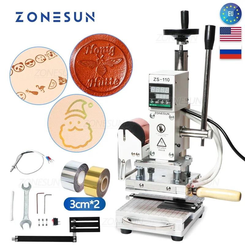 ZONESUN ZS110 ホットフォイルスタンピング ブロ - Leatherwork Hand Press のレビューと価格