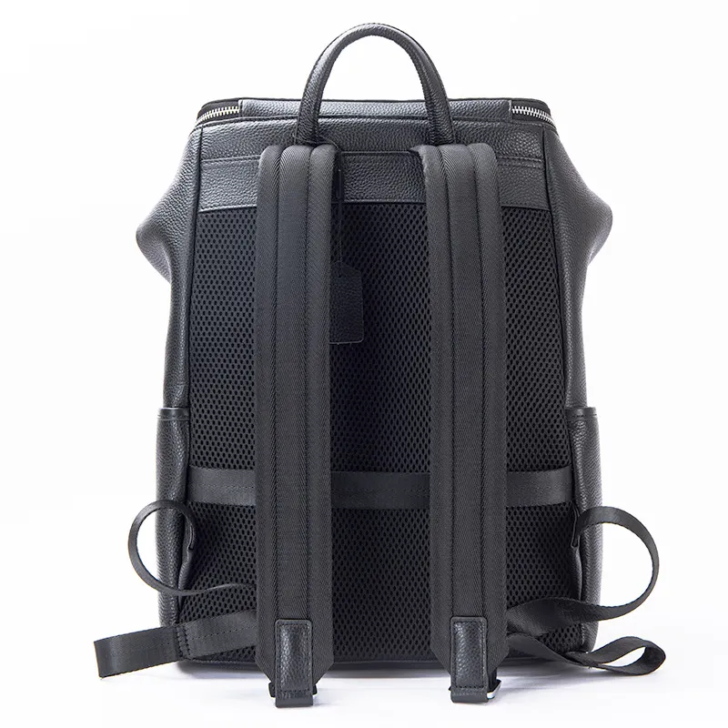本革製メンズバックパック。15インチのノートパソコンが入るビ - Leather Work Rucksack Mens のレビューと価格