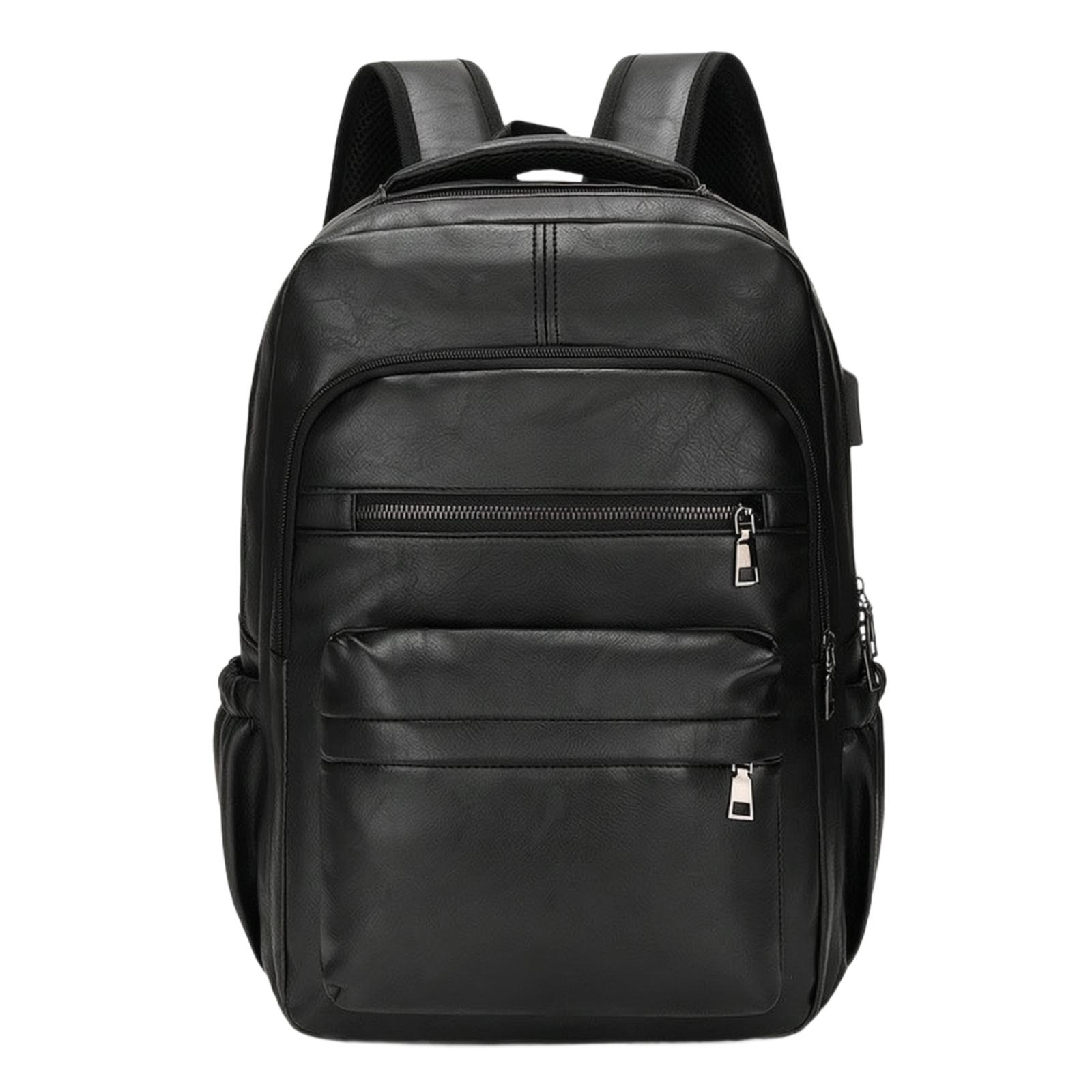 防水メンズリュックサック、15インチのラップトップ収納スペー - Leather Work Rucksack Mens のレビューと価格
