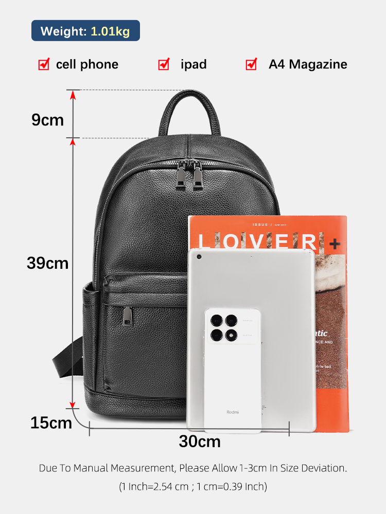 Zency メンズ バックパック 牛革 ブラック トラベル  - Leather Work Rucksack Mens のレビューと価格